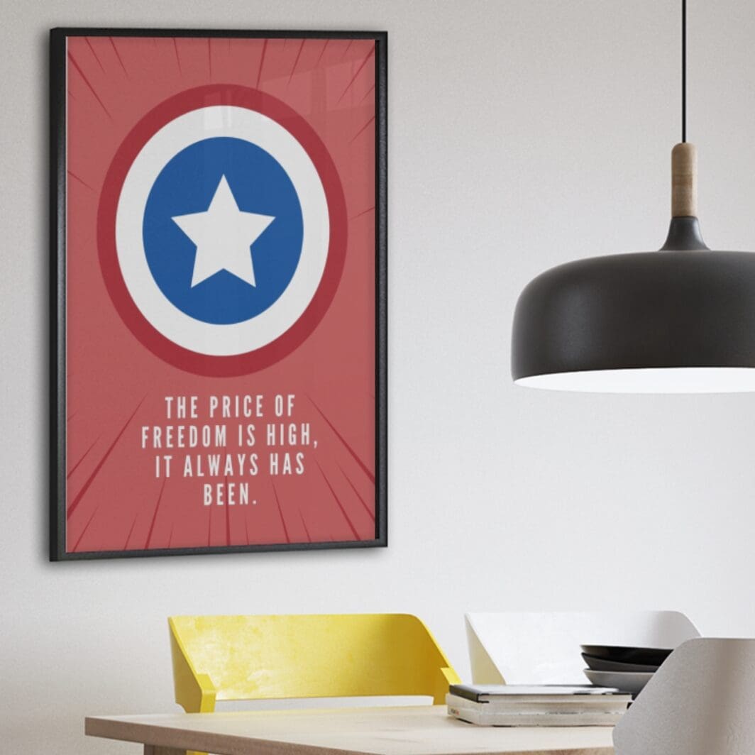 This image contains stylish super heroes themed poster with emotional slogan perfect for home and office wall decor available at SharekknaOnline.com. The poster can be downloaded as pdf and printed at home or at the local print house on A3, A4 and A5 paper size.