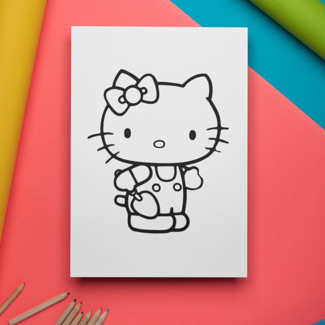 This Hello Kitty image contains a Printable coloring busy book that open to pages with designs for download and print for kids and adults. The busy book is available uniquely at SharekknaOnline.com. It can be downloaded instantly and printed at home or your local print house. Numerous engaging and educational activities wait for parents and kids. From traditional coloring sessions with crayons, colored pencils, or markers to sparking imagination through storytelling based on the busy book's images, there's ample room for creativity.