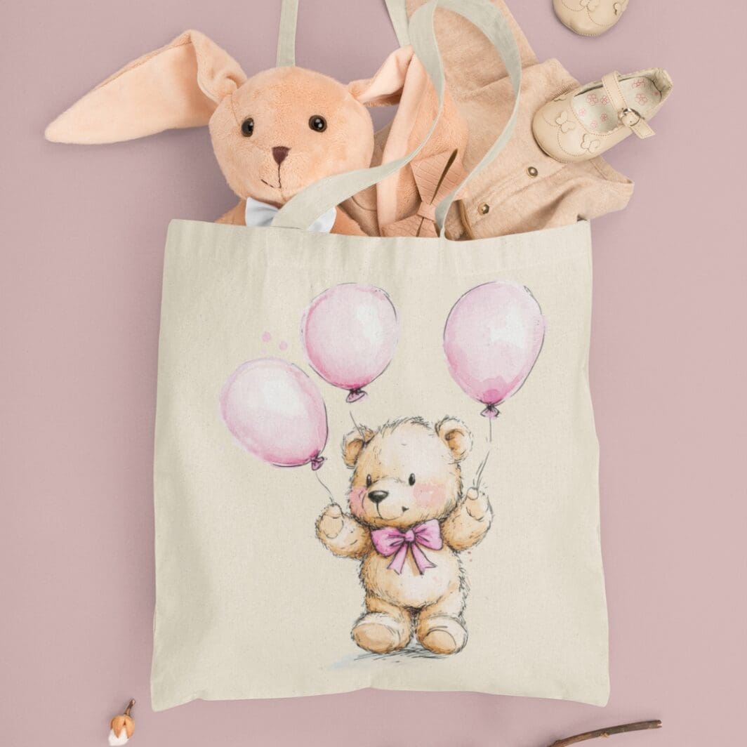 Teddy Bear Holding Balloons Clipart - Image 6