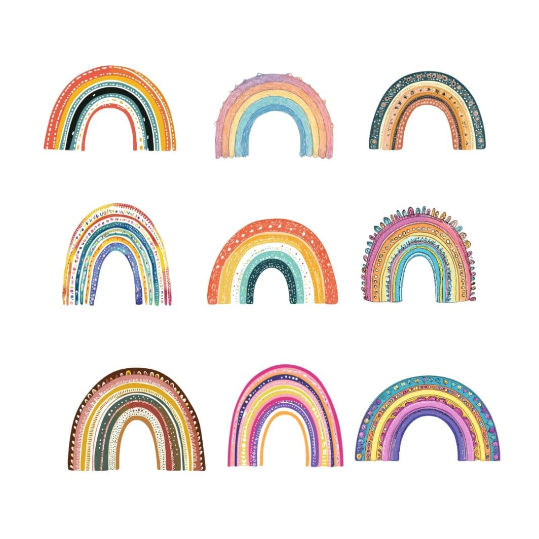 Boho Rainbow Clipart - Image 3