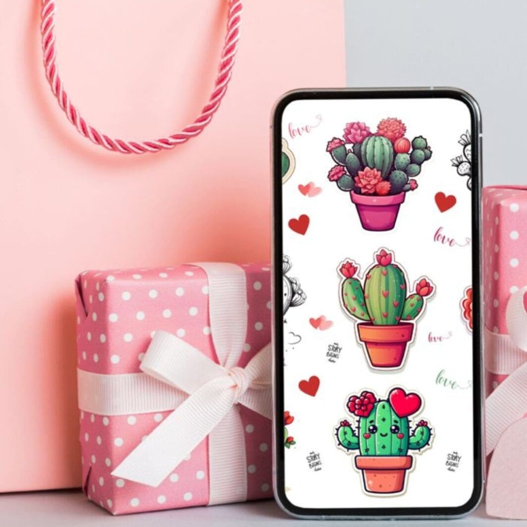 Valentine Cactus Love Stickers - Image 5