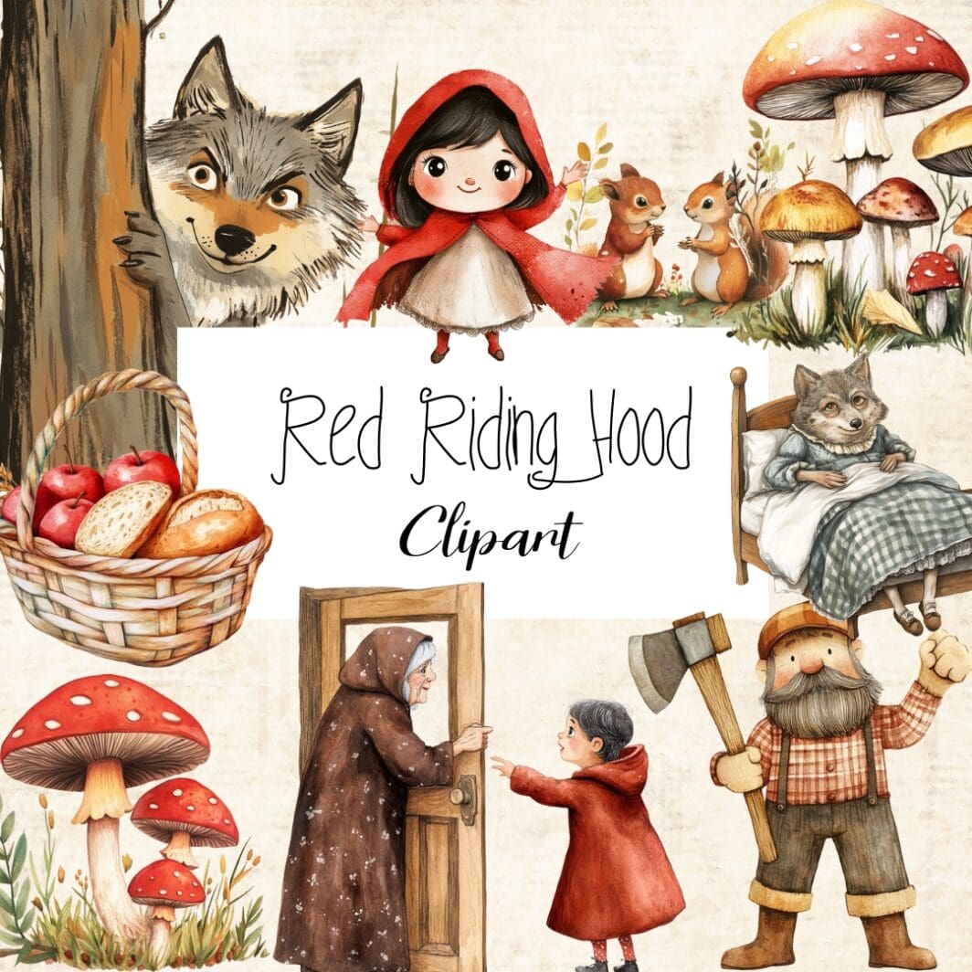 Red Riding Hood Fairytale Clipart