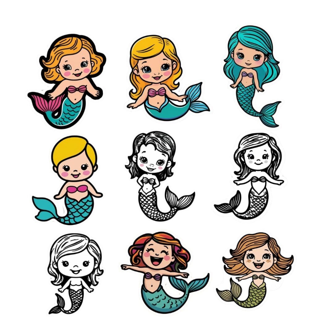 Cute Mermaid Stickers - Image 7