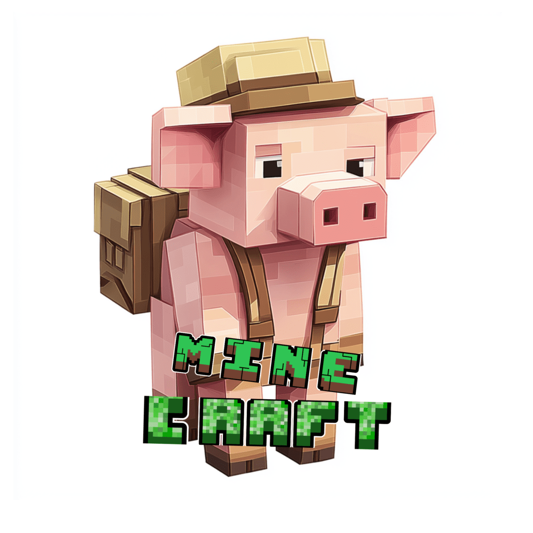 Minecraft Mobs Sticker Pack — 10 pixelated, colorful stickers featuring cute creatures like panda, pink sheep, axolotl, bee, pig with gear, and wolf, perfect for decorating laptops, bottles, and notebooks